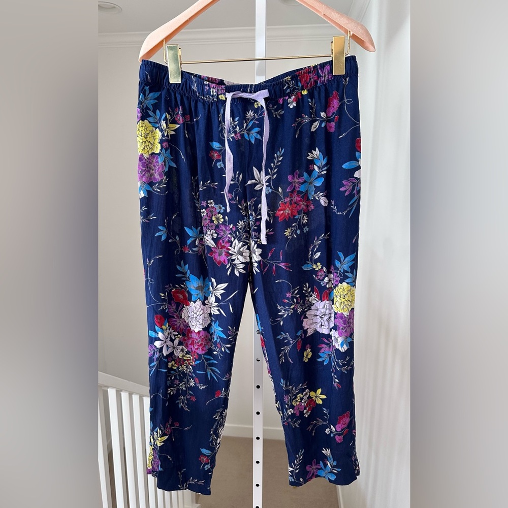 Gilligan OMalley SET of 2 floral pajama lounge pants size medium like new - Picture 7 of 13